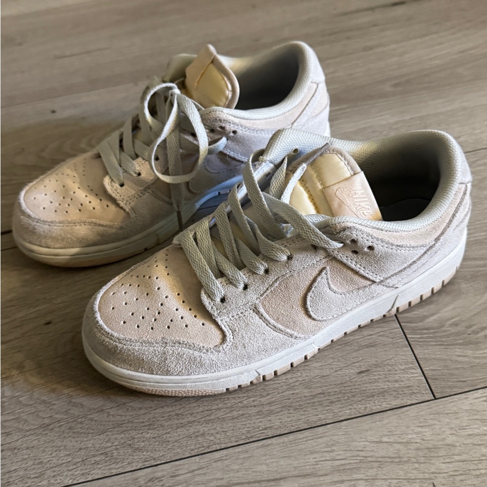 Beige and Gray Casual Sneakers - Picture 2 of 3